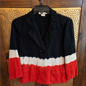 Michael Kors Black, White, and Red Blazer